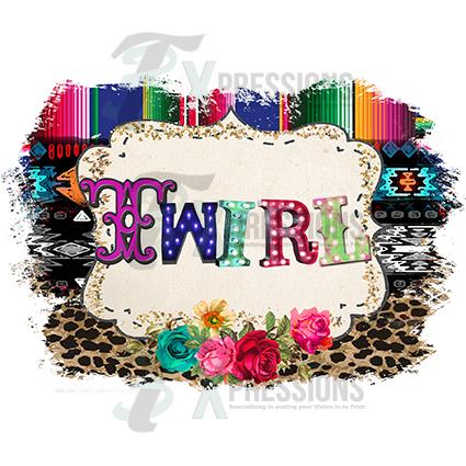 Twirl Leopard Serape Frame