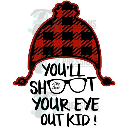 You'll Shoot Your Eye Out Kid Buffalo Plaid Hat