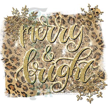 Merry and Bright Leopard and Gold