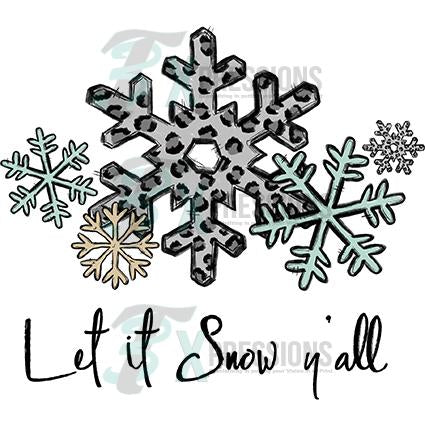 Let it Snow Ya'll Gray Leopard