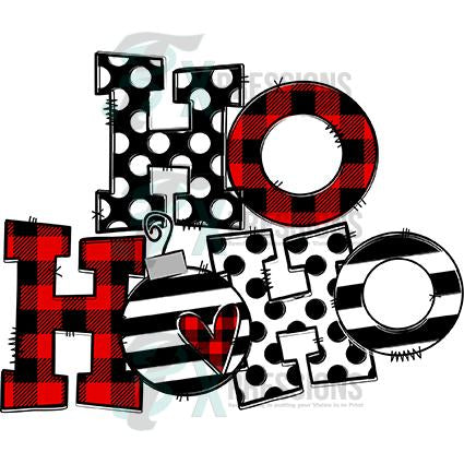 Ho Ho Ho Buffalo Plaid and polkadot