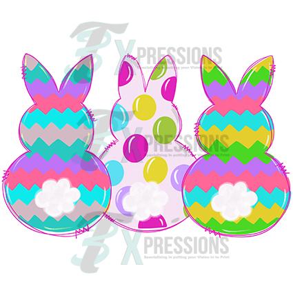 Chevron and Polkadot Easter Bunnies