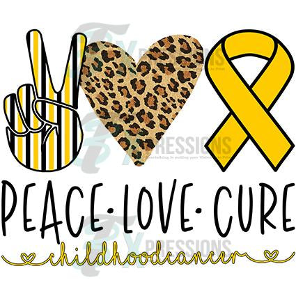 Peace Love Cure CHildhood cancer