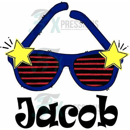 Personalized Blue Sunglasses