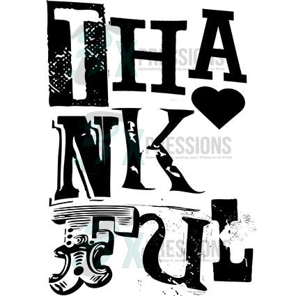 Thankful Grunge Word Art