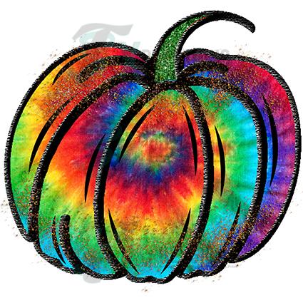 Rags to Raches tie dye pumpkin sold