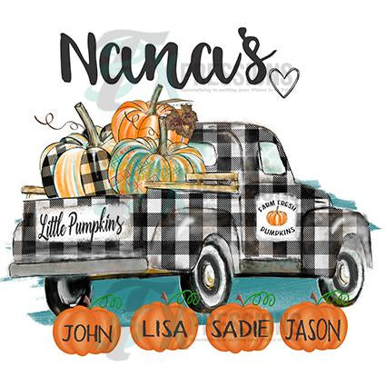 Personalized Little Pumpkins Fall Truck