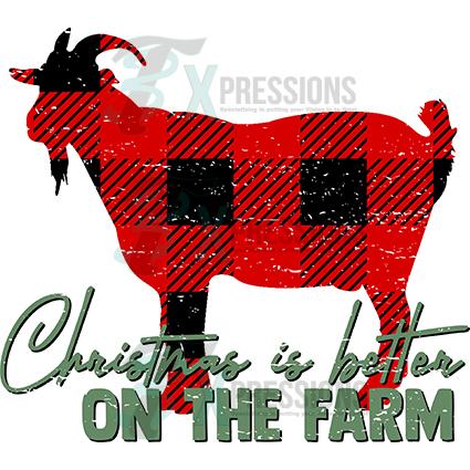 Christmas is better on the farm Goat