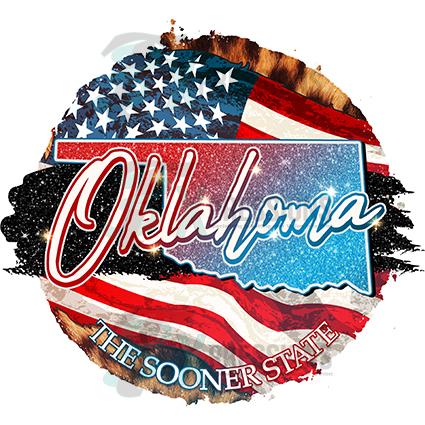 Oklahoma Leopard flag background