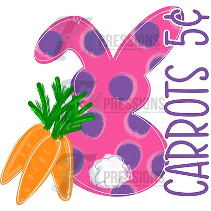 Carrots 5 cents Pink Bunny