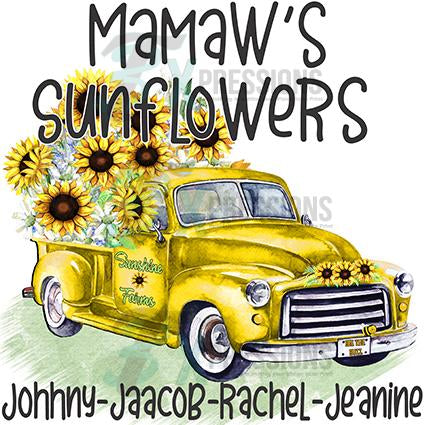 Personalized Sunflower Truck