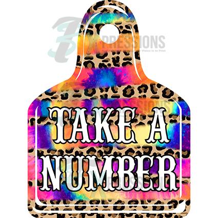 Take a Number cow tag