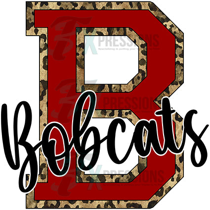 Personalized Varsity Letter leopard outline