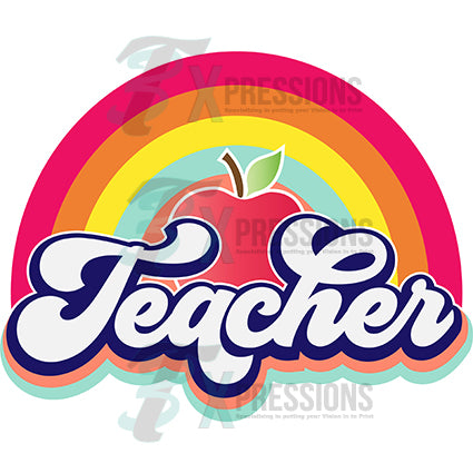 Teacher plain rainbow