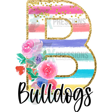 personalized Striped Letter team name under