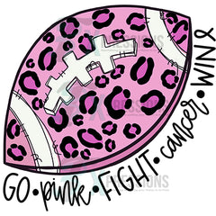 Go Fight WIN Breast Cancer Football Awareness October Pink Out 