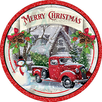 Merry Christmas vintage truck