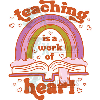 Teacher Gift Teaching is A Work of Heart Keychain Clip on 