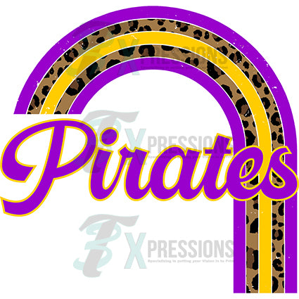 Personalized Team Color with leopard Rainbow