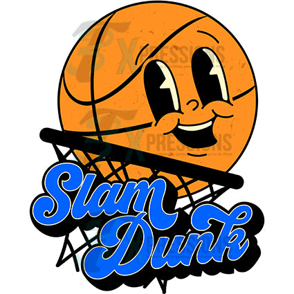 Baby Bling Bows Printed Knot: Slam Dunk (Basketball)