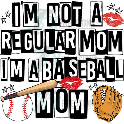 Women's Funny Baseball Mom T Shirt Not Like REgular Mom Shirt Baseball