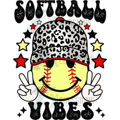Softball Vibes Bubble PUFF – Texas Transfers and Designs