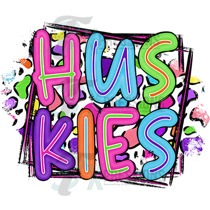 Huskies colorful