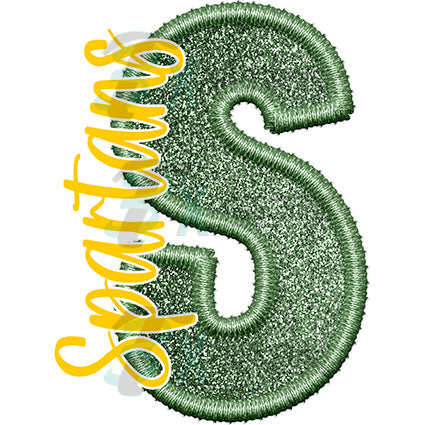 Personalized Faux Embroidery (single color letter)