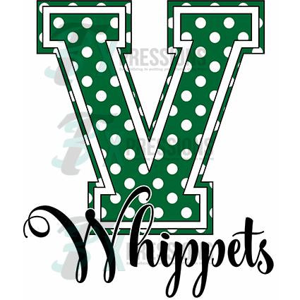 Personalized Forrest Green Polkadot Varsity Letter