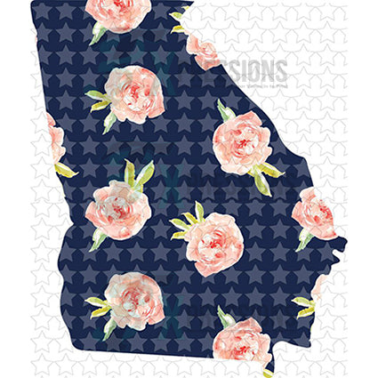 Georgia Navy Floral - bling3t