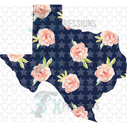 Texas Navy Floral - bling3t