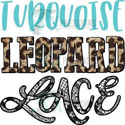 Turquoise Leopard Lace