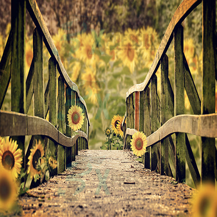 Blurred Sunflower Bridge Backdrop
